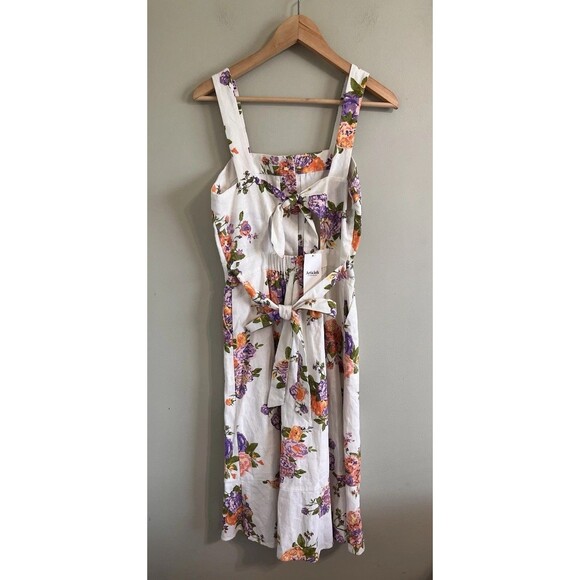 NWT Frnch Paris Floral Midi Sundress Vacation Beach Summer Dress Size Small - Picture 4 of 10